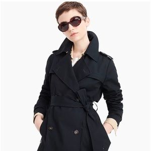 J. Crew NWT navy side button fully lined trench coat size 6